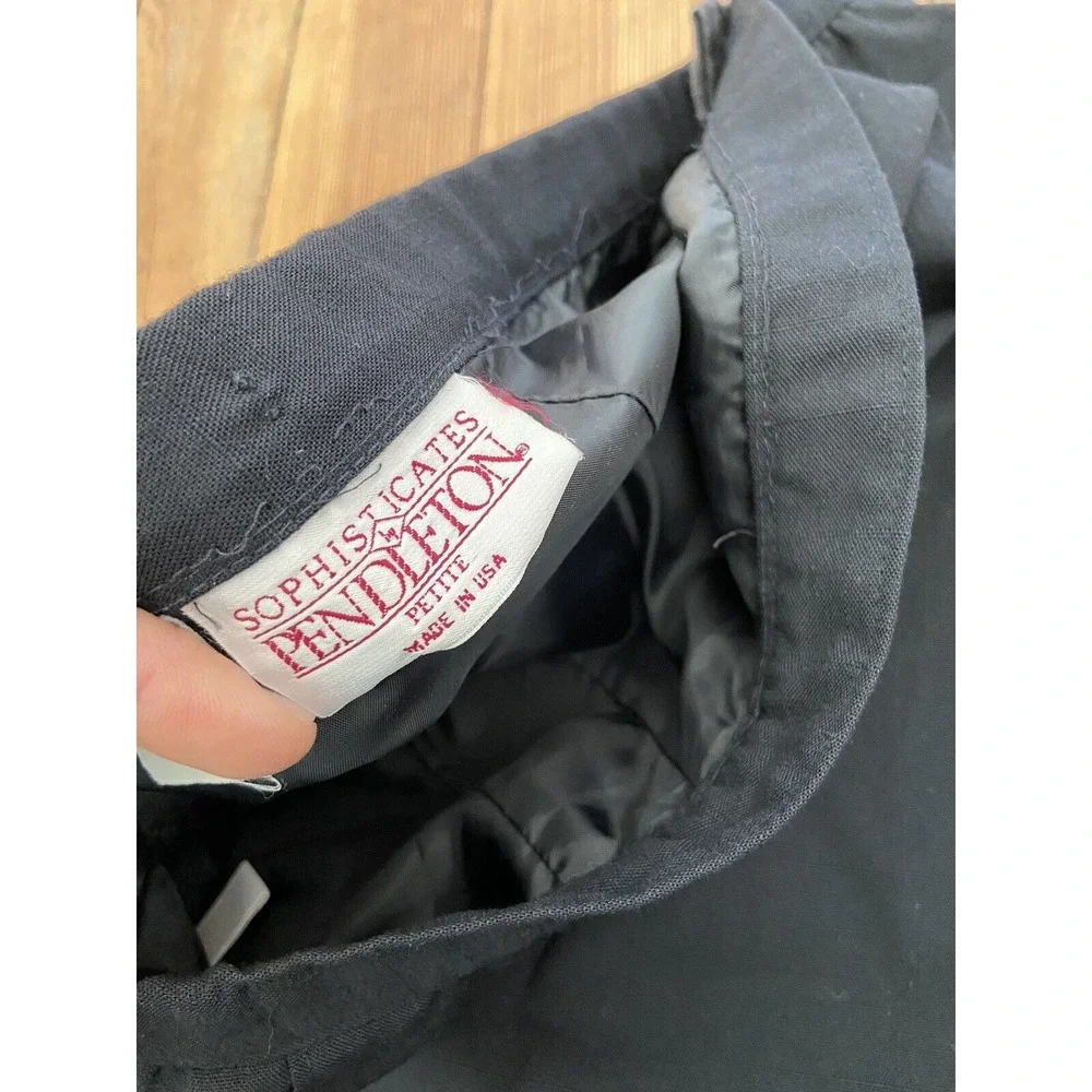 pendleton‎ sophisticates skirt petite size 14 Black Vintage